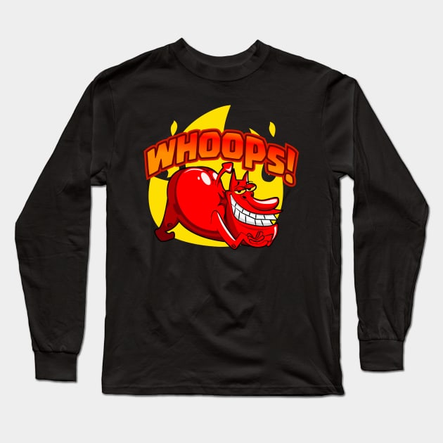 Red whoops! Long Sleeve T-Shirt by lolo_aburto